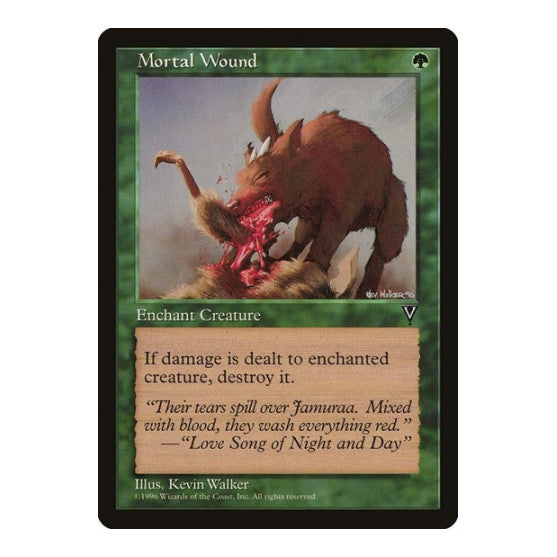 Mortal Wound (VIS) #113 Common (Moderately Played) Visions Magic: The Gathering: 1997