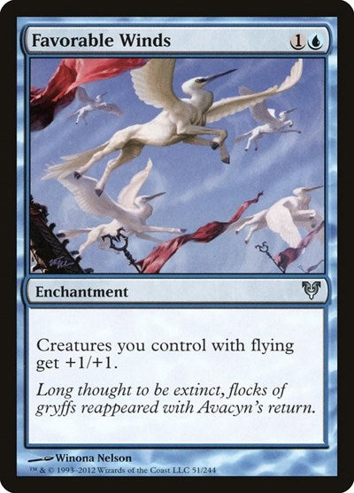 2012 Magic: Avacyn Restored (AVR) - Favorable Winds (#51, Uncommon) (Lightly Played)