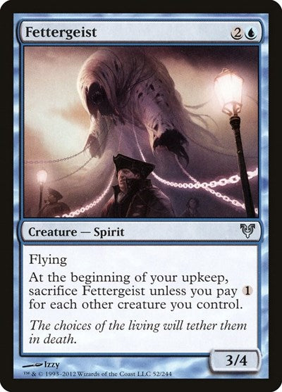Fettergeist (AVR) #52 Uncommon (Lightly Played) Avacyn Restored Magic: The Gathering: 2012