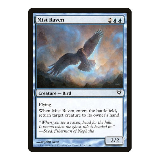 Mist Raven (AVR) #67 Common (Lightly Played) Avacyn Restored Magic: The Gathering: 2012