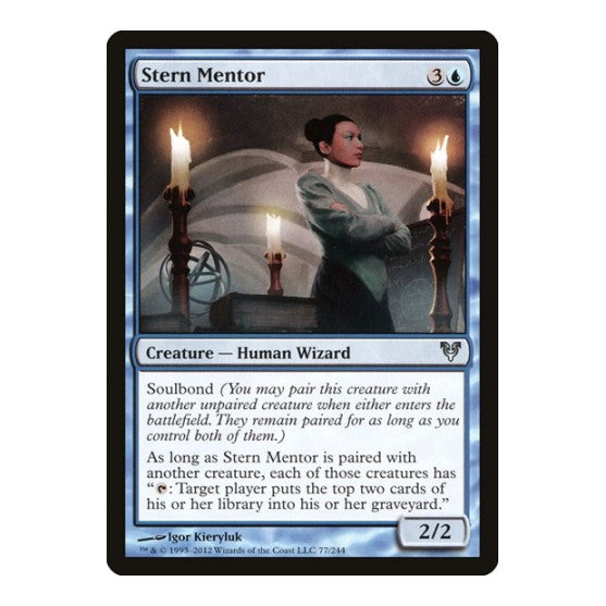 Stern Mentor (AVR) #77 Uncommon (Moderately Played) Avacyn Restored Magic: The Gathering: 2012