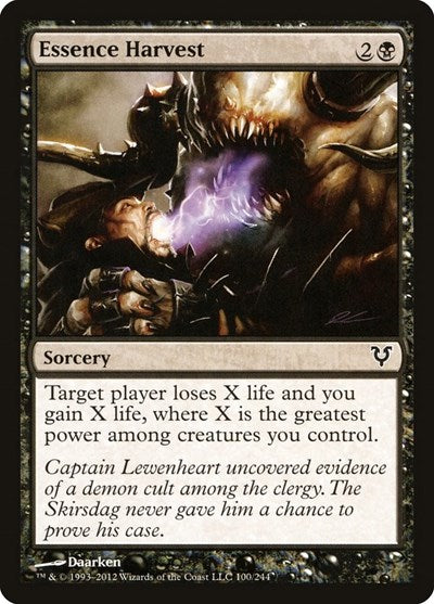 Essence Harvest (AVR) #100 Common (Lightly Played) Avacyn Restored Magic: 2012