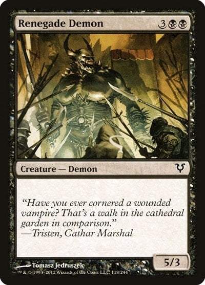 Renegade Demon (AVR) #118 Common (Moderately Played) Avacyn Restored Magic: The Gathering: 2012
