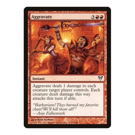 Aggravate (AVR) #125 Uncommon (Lightly Played) Avacyn Restored Magic: The Gathering: 2012