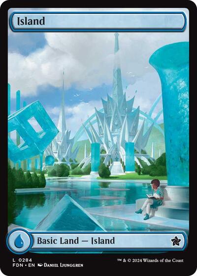 Island 0284 (FDN) #284 Land (Lightly Played) Foundations Magic: The Gathering: 2024