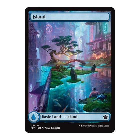 Island 0285 (FDN) #285 Land (Lightly Played) Foundations Magic: The Gathering: 2024
