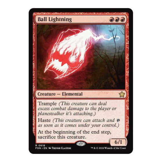 Ball Lightning (FDN) #618 Rare (Lightly Played) Foundations Magic: The Gathering: 2024