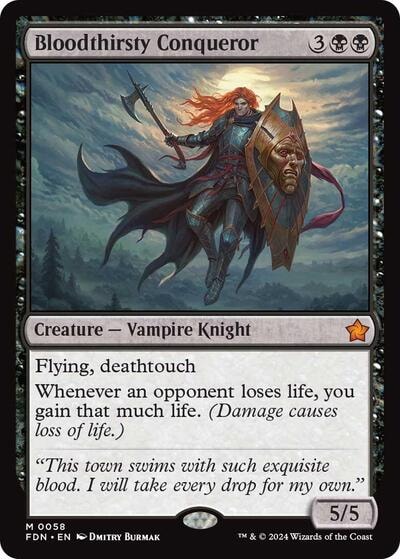 Bloodthirsty Conqueror (FDN) #58 Mythic Rare (Near Mint) Foundations Magic: The Gathering: 2024