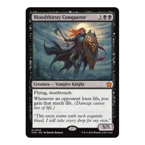 Bloodthirsty Conqueror (FDN) #58 Mythic Rare (Near Mint) Foundations Magic: The Gathering: 2024