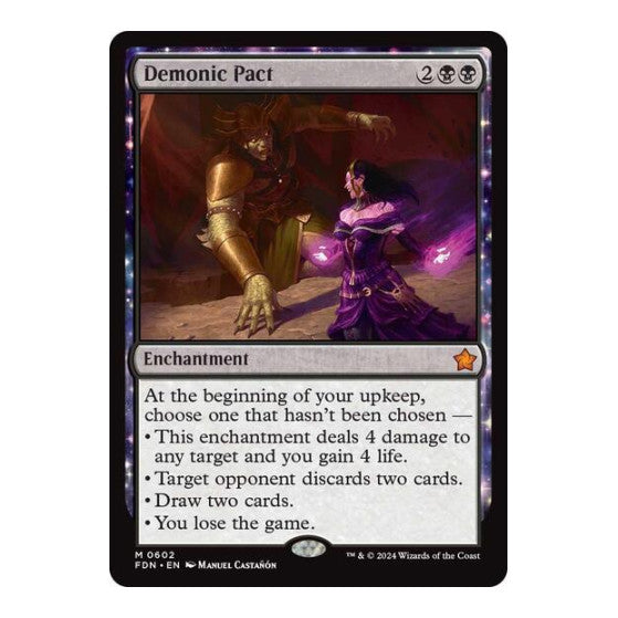 Demonic Pact (FDN) #602 Mythic Rare (Lightly Played) Foundations Magic: The Gathering: 2024