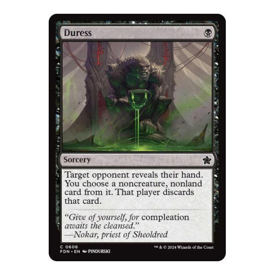 Duress (FDN) #606 Common (Lightly Played) Foundations Magic: The Gathering: 2024