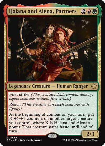 Halana and Alena Partners (FDN) #659 Rare (Lightly Played) Foundations Magic: 2024
