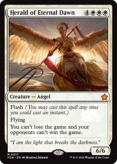 Herald of Eternal Dawn (FDN) #17 Mythic Rare (Lightly Played) Foundations Magic: The Gathering: 2024