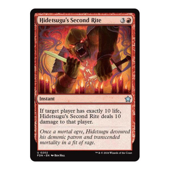 Hidetsugus Second Rite (FDN) #202 Uncommon Foundations Magic: The Gathering: 2024