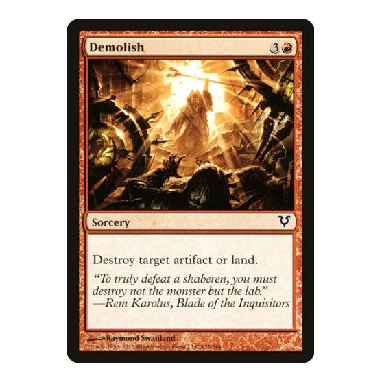 Demolish (AVR) #132 Common (Lightly Played) Avacyn Restored Magic: The Gathering: 2012