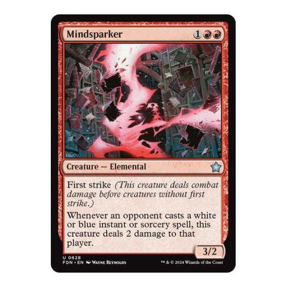 Mindsparker (FDN) #628 Uncommon (Lightly Played) Foundations Magic: The Gathering: 2024