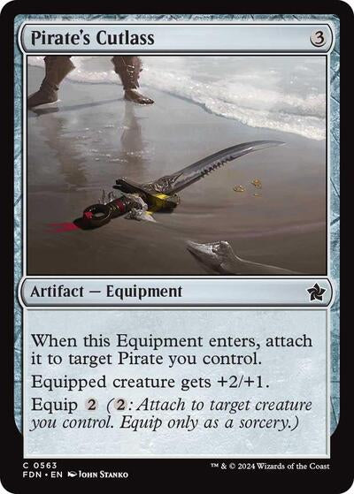 Pirates Cutlass (FDN) #563 Common (Lightly Played) Foundations Magic: 2024