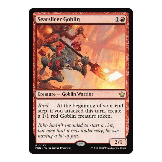 Searslicer Goblin (FDN) #93 Rare (Foil Lightly Played) Foundations Magic: The Gathering: 2024