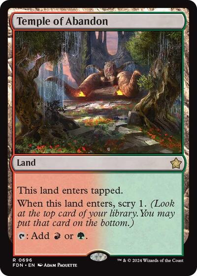 Temple of Abandon (FDN) #696 Rare (Near Mint) Foundations Magic: The Gathering: 2024