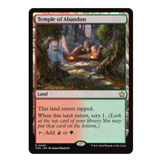 Temple of Abandon (FDN) #696 Rare Foundations Magic: The Gathering: 2024