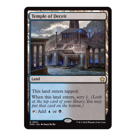 Temple of Deceit (FDN) #697 Rare (Lightly Played) Foundations Magic: The Gathering: 2024