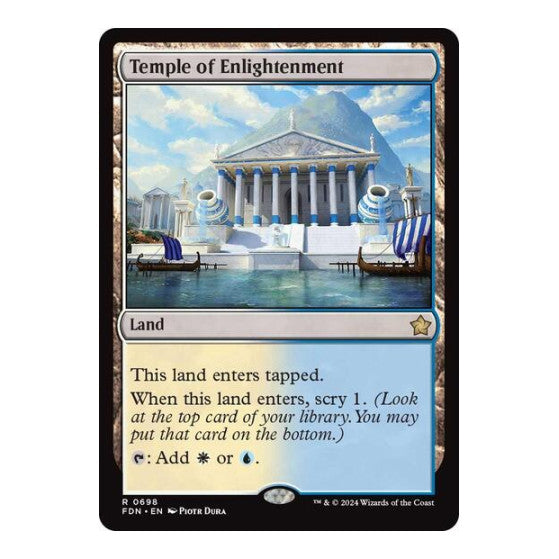 Temple of Enlightenment (FDN) #698 Rare (Lightly Played) Foundations Magic: The Gathering: 2024