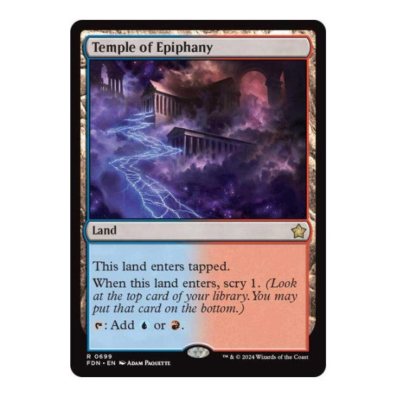 Temple of Epiphany (FDN) #699 Rare (Lightly Played) Foundations Magic: The Gathering: 2024