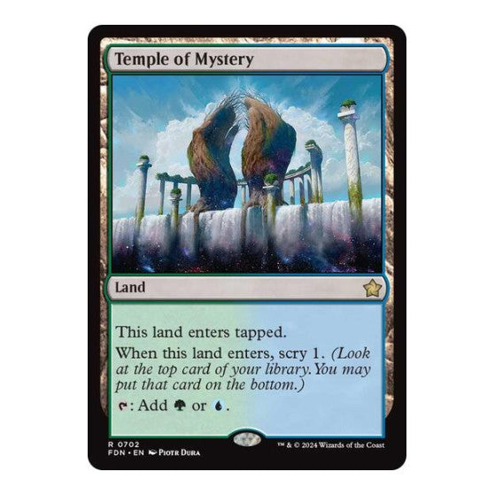 Temple of Mystery (FDN) #702 Rare (Lightly Played) Foundations Magic: The Gathering: 2024