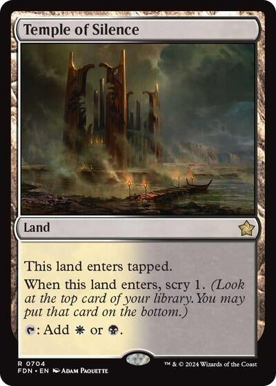 Temple of Silence (FDN) #704 Rare (Lightly Played) Foundations Magic: The Gathering: 2024