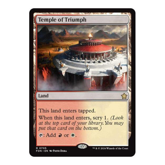 Temple of Triumph (FDN) #705 Rare (Lightly Played) Foundations Magic: The Gathering: 2024