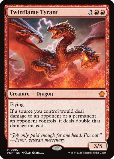 Twinflame Tyrant (FDN) #97 Mythic Rare (Near Mint) Foundations Magic: 2024