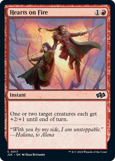 Hearts on Fire (J25) #17 Common (Lightly Played) Foundations Jumpstart Magic: The Gathering: 2024