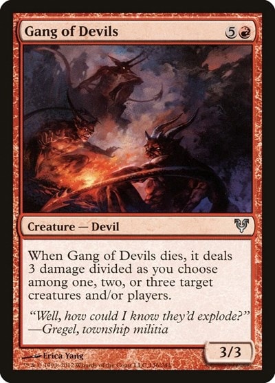 Gang of Devils (AVR) #136 Uncommon (Lightly Played) Avacyn Restored Magic: The Gathering: 2012