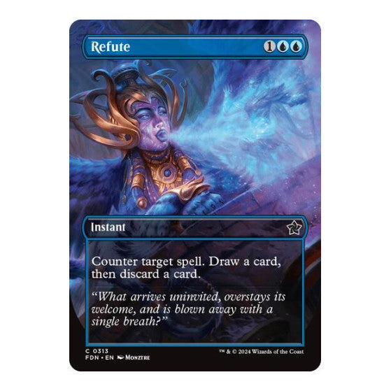 Refute (Borderless) (FDN) #313 Common (Lightly Played) Foundations Magic: The Gathering: 2024