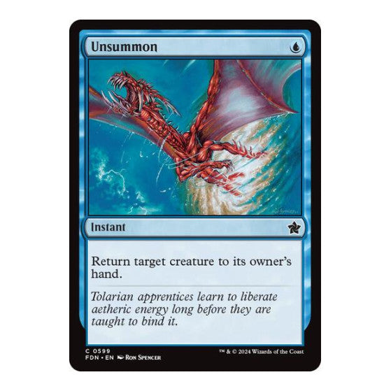 Unsummon 0599 (FDN) #599 Common (Lightly Played) Foundations Magic: The Gathering: 2024
