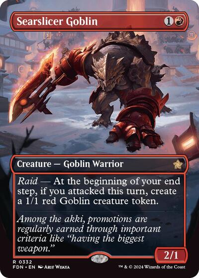 Searslicer Goblin Borderless (FDN) #332 Rare (Lightly Played) Foundations Magic: 2024