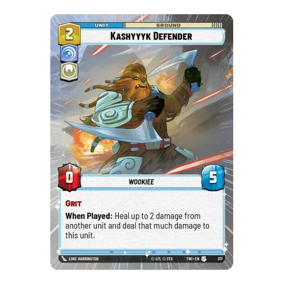 Kashyyyk Defender (Hyperspace) (TWI) #317 Uncommon (Near Mint) Twilight of the Republic Star Wars: Unlimited: 2024
