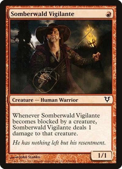 Somberwald Vigilante (AVR) #156 Common (Heavily Played) Avacyn Restored Magic: The Gathering: 2012