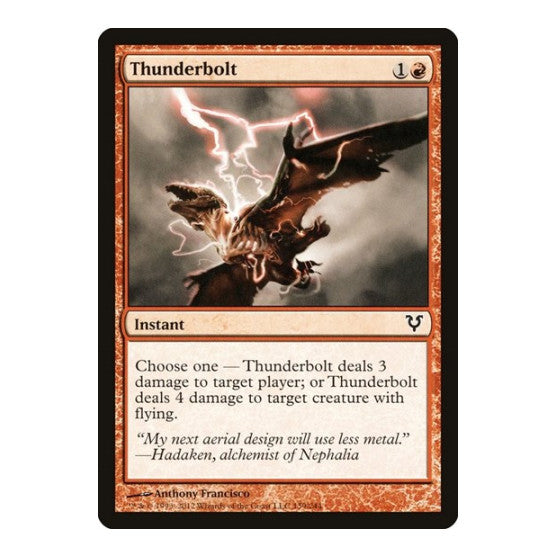 Thunderbolt (AVR) #159 Common (Moderately Played) Avacyn Restored Magic: The Gathering: 2012