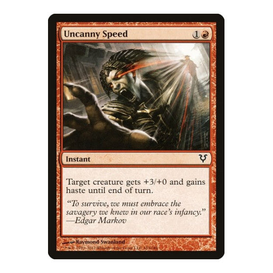 Uncanny Speed (AVR) #163 Common (Foil Lightly Played) Avacyn Restored Magic: The Gathering: 2012