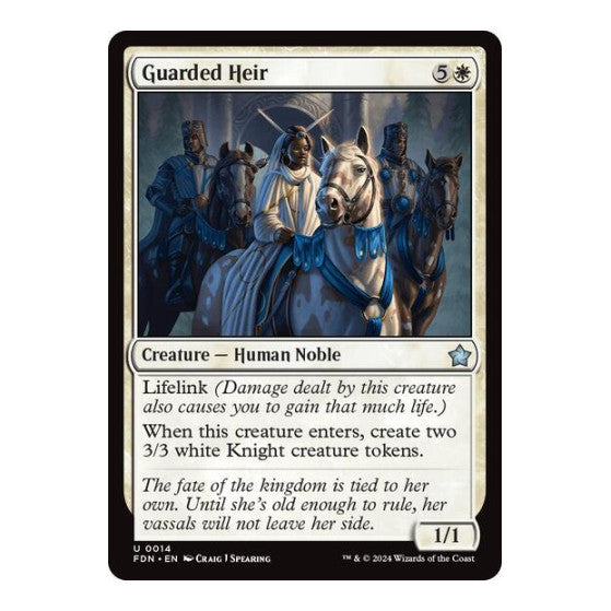 Guarded Heir (FDN) #14 Uncommon (Lightly Played) Foundations Magic: The Gathering: 2024