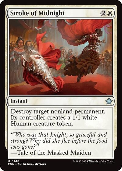 Stroke of Midnight (FDN) #148 Uncommon (Lightly Played) Foundations Magic: The Gathering: 2024