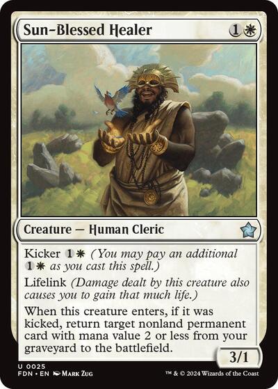 Sun Blessed Healer (FDN) #25 Uncommon Foundations Magic: The Gathering: 2024