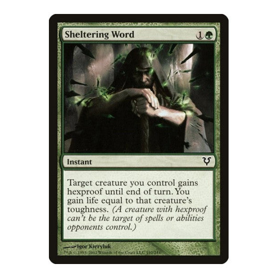 Sheltering Word (AVR) #192 Common (Lightly Played) Avacyn Restored Magic: The Gathering: 2012