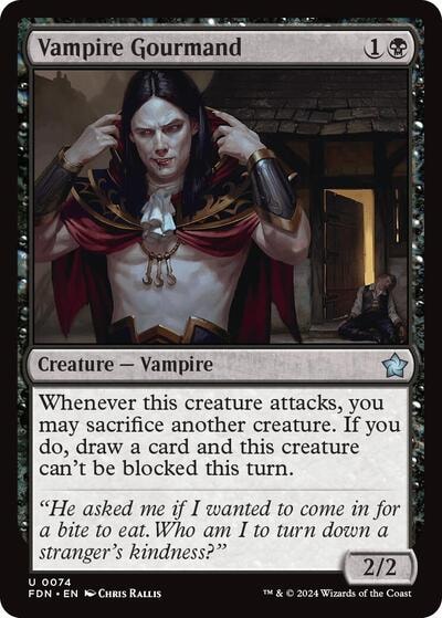 Vampire Gourmand (FDN) #74 Uncommon (Lightly Played) Foundations Magic: The Gathering: 2024