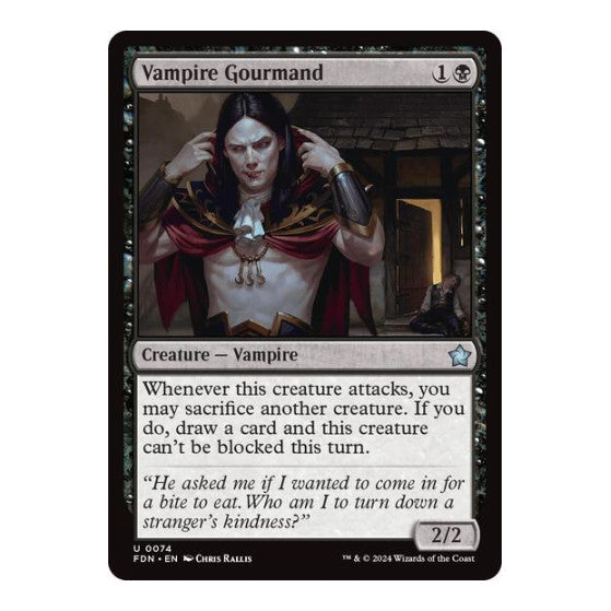 Vampire Gourmand (FDN) #74 Uncommon (Lightly Played) Foundations Magic: The Gathering: 2024