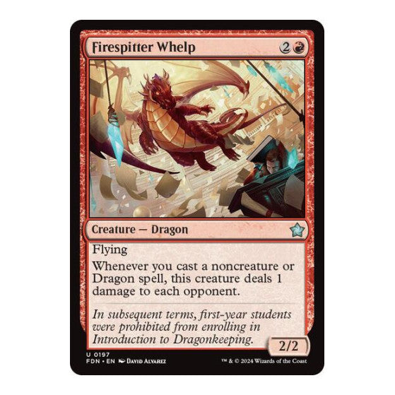 Firespitter Whelp (0197) (FDN) #197 Uncommon (Lightly Played) Foundations Magic: The Gathering: 2024