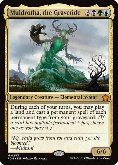 Muldrotha the Gravetide (FDN) #243 Mythic Rare (Lightly Played) Foundations Magic: The Gathering: 2024