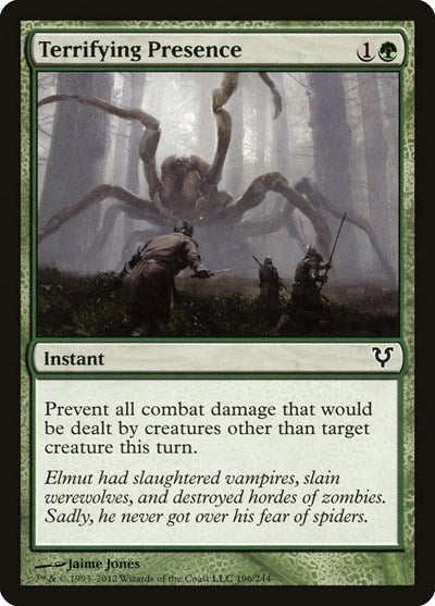 Terrifying Presence (AVR) #196 Common (Damaged) Avacyn Restored Magic: 2012