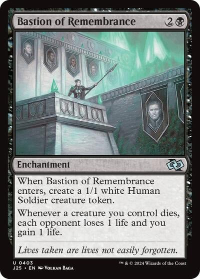 Bastion of Remembrance (J25) #403 Uncommon (Lightly Played) Foundations Jumpstart Magic: The Gathering: 2024